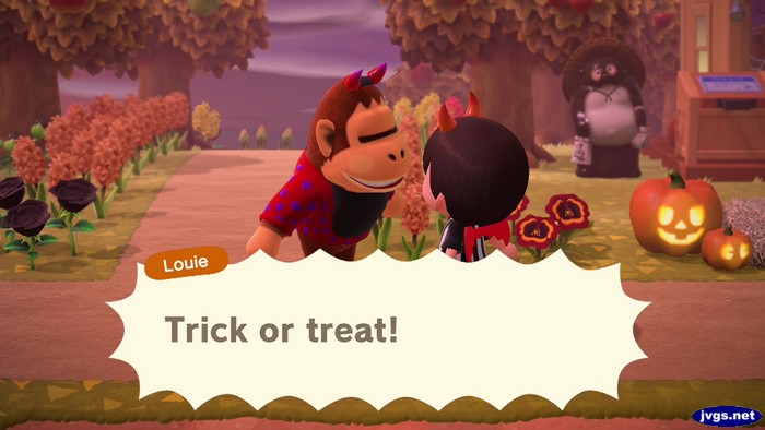 Louie: Trick or treat!