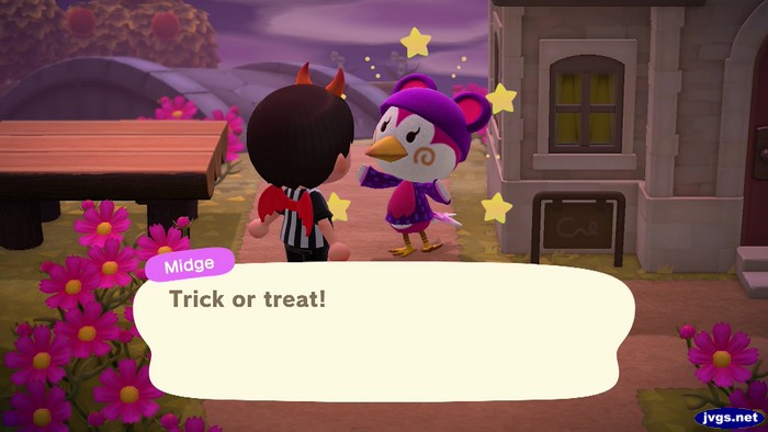 Midge: Trick or treat!