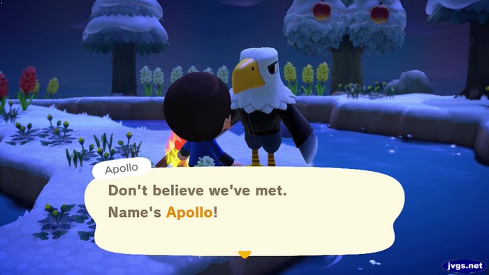 Apollo: Don't believe we've met. Name's Apollo!
