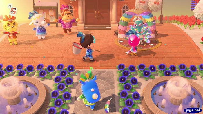 The festive Festivale atmosphere in Animal Crossing: New Horizons.
