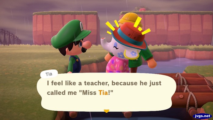 Tia: I feel like a teacher, because he just called me Miss Tia!