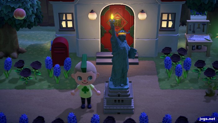 The Statue of Liberty from Gulliver in Animal Crossing: New Horizons.