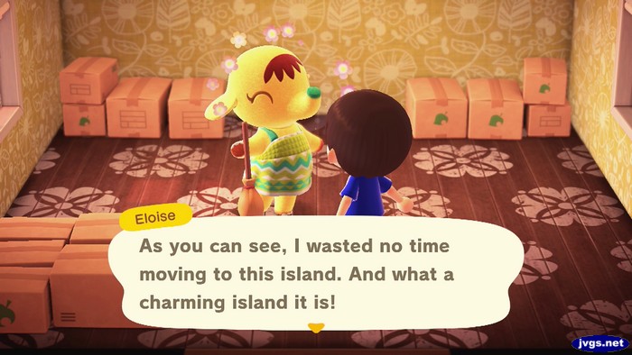 Eloise: As you can see, I wasted no time moving to this island. And what a charming island it is!