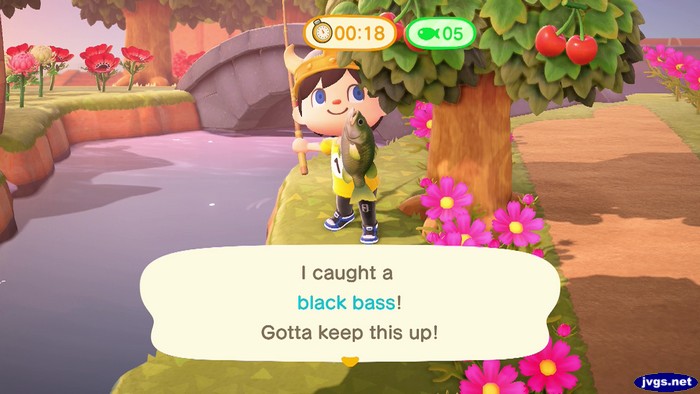 I caught a black bass! Gotta keep this up!