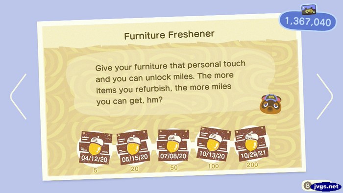 Furniture Freshener: Give your furniture that personal touch and you can unlock miles. The more items you refurbish, the more miles you can get, hm?