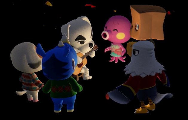 K.K. Slider performs for Bones, Hornsby, Marina, Jeff, and Apollo.