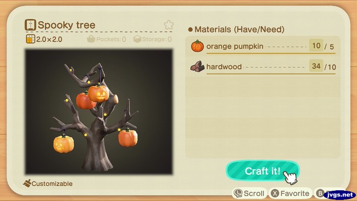 The DIY recipe for a spooky tree in Animal Crossing: New Horizons.