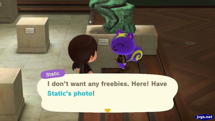 Static: I don't want any freebies. Here! Have Static's photo!