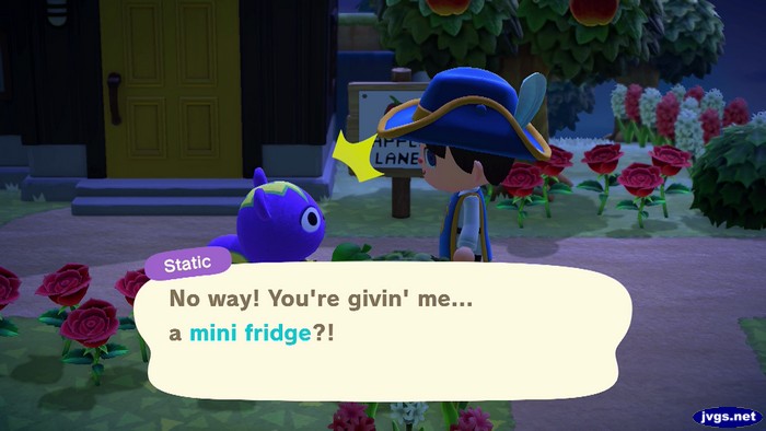 Static: No way! You're givin' me... a mini fridge?!