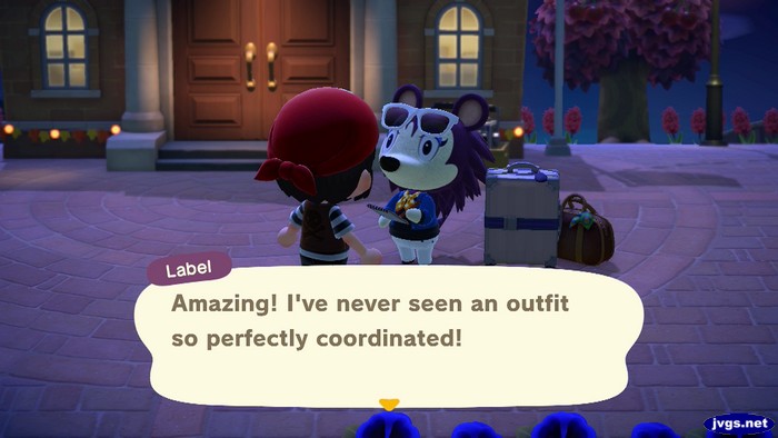 Label: Amazing! I've never seen an outfit so perfectly coordinated!