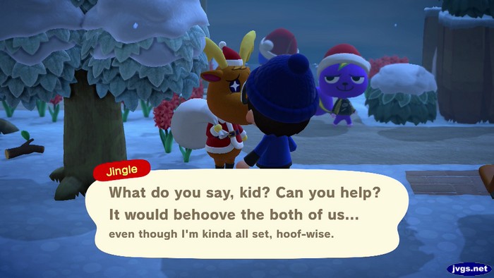 Jingle: What do you say, kid? Can you help? It would behoove the both of us... even though I'm kinda all set, hoof-wise.