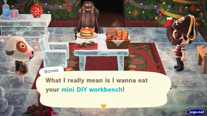 Bones: What I really mean is I wanna eat your mini DIY workbench!