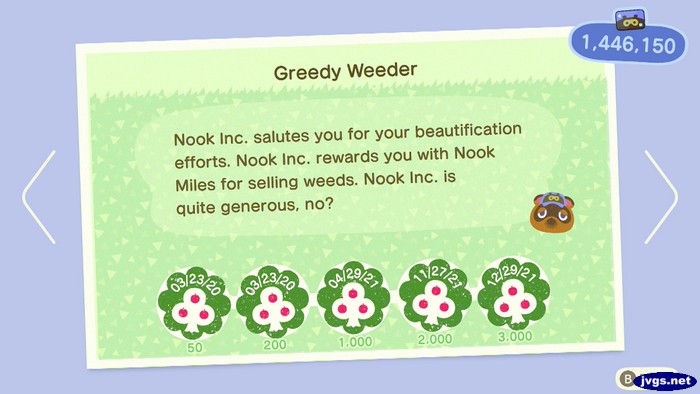 The Greedy Weeder achievement goals completed.