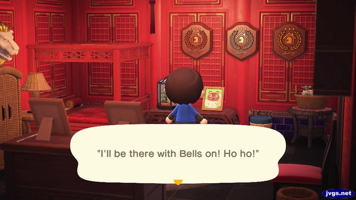 Quote on Tom Nook's pic: I'll be there with bells on! Ho ho!