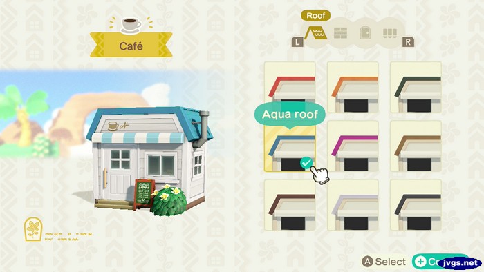 The exterior of the cafe in Happy Home Paradise.