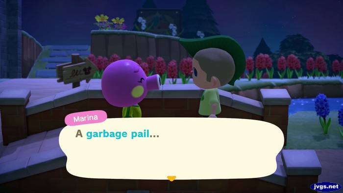 Marina: A garbage pail...