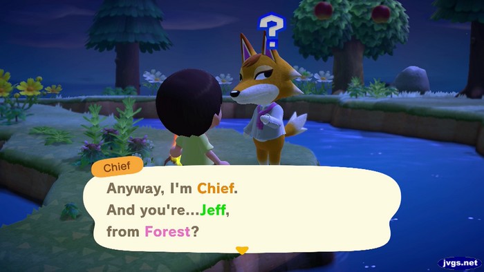 Chief: Anyway, I'm Chief. And you're...Jeff, from Forest?