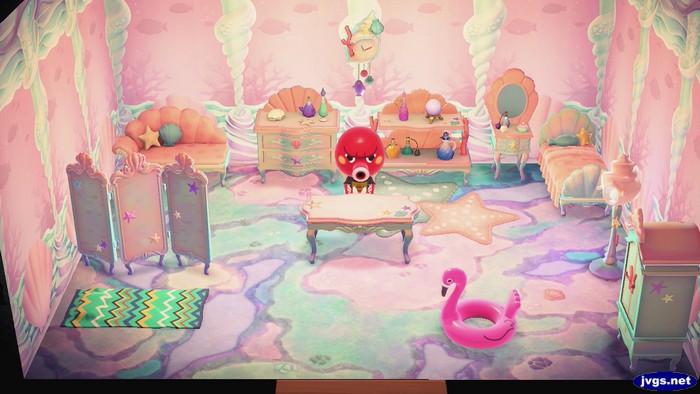 The mermaid furniture in Octavian's HHP vacation home.