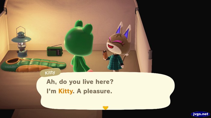 Kitty: Ah, do you live here? I'm Kitty. A pleasure.