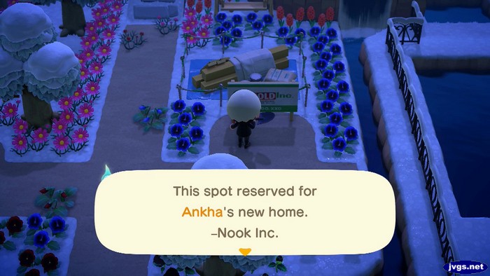 This spot reserved Ankha's new home. -Nook Inc.