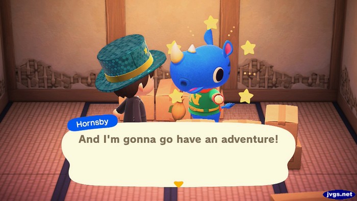 Hornsby: And I'm gonna go have an adventure!