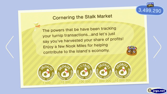 Cornering the Stalk Market - Nook Achievement complete!