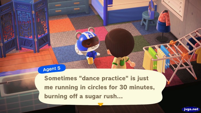 Agent S: Sometimes dance practice is just me running in circles for 30 minutes, burning off a sugar rush...