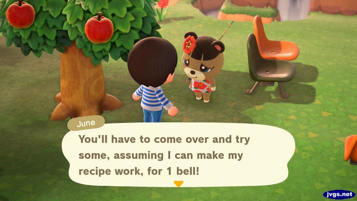 June: You'll have to come over and try some, assuming I can make my recipe work, for 1 bell!