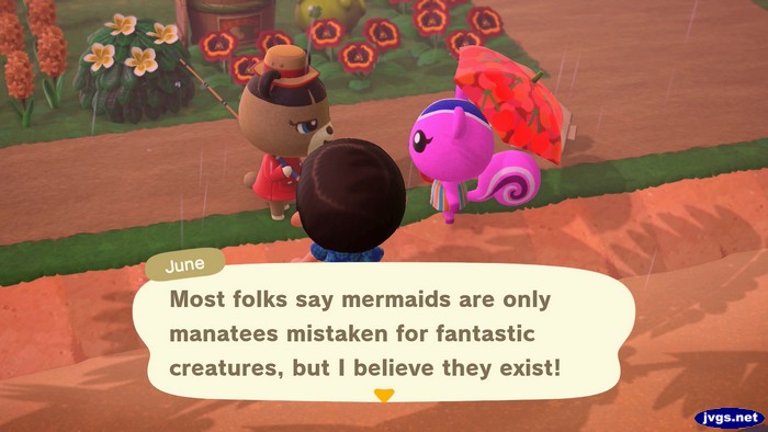 June: Most folks say mermaids are only manatees mistaken for fantastic creatures, but I believe they exist!