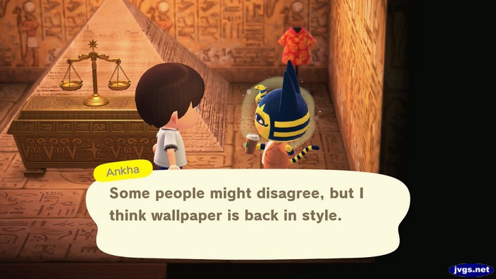 Ankha: Some people might disagree, but I think wallpaper is back in style.