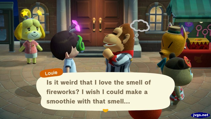 Louie: Is it weird that I love the smell of fireworks? I wish I could make a smoothie with that smell...