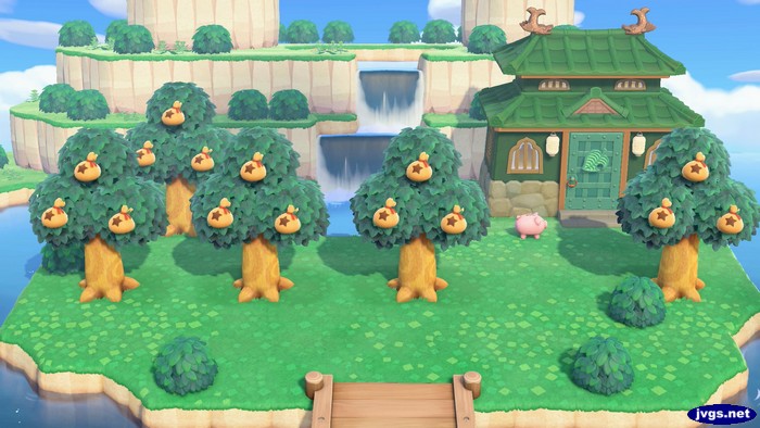 The front yard for Chevre's vacation home and vault.