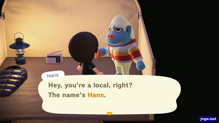 Hans: Hey, you're a local, right? The name's Hans.