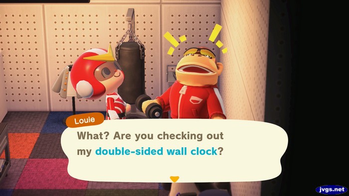 Louie: What? Are you checking out my double-sided wall clock?