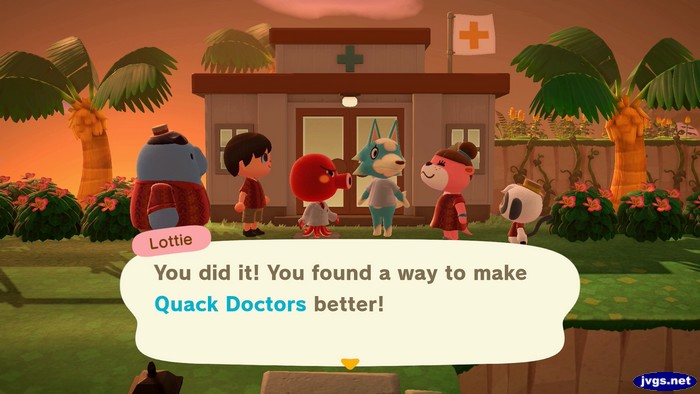 Lottie: You did it! You found a way to make Quack Doctors better!