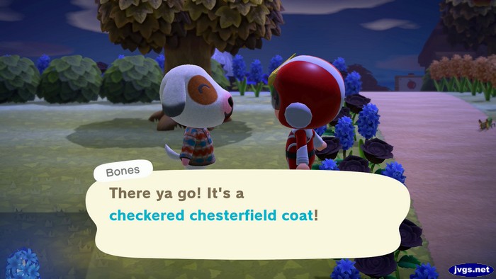 Bones: There ya go! It's a checkered chesterfield coat!