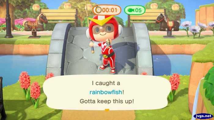 I caught a rainbowfish! Gotta keep this up!