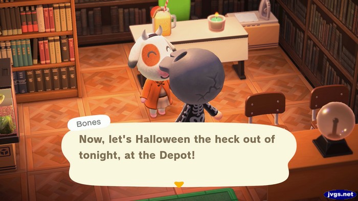 Bones: Now, let's Halloween the heck out of tonight, at the Depot!