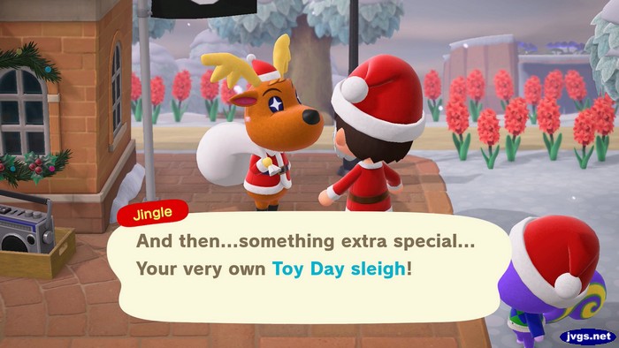 Jingle: And then...something extra special... Your very own Toy Day sleigh!