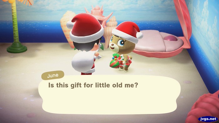June: Is this gift for little old me?