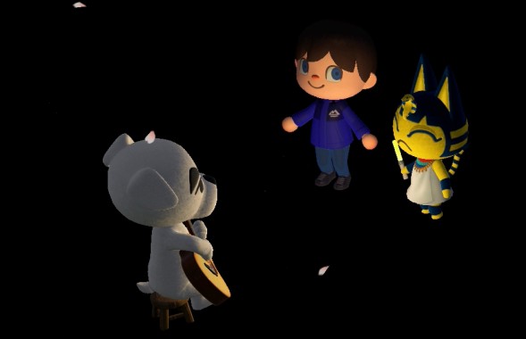 K.K. Slider performs for Jeff and Ankha.