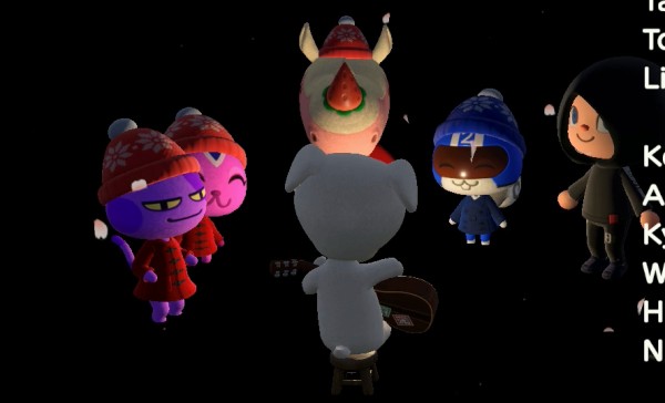 K.K. Slider performs for Bob, Peanut, Merengue, Agent S, and Jeff.