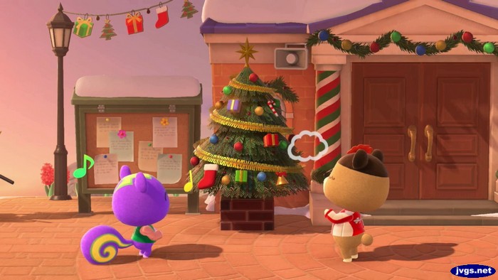 Static and June hanging out in front of the Christmas tree on Christmas Day.