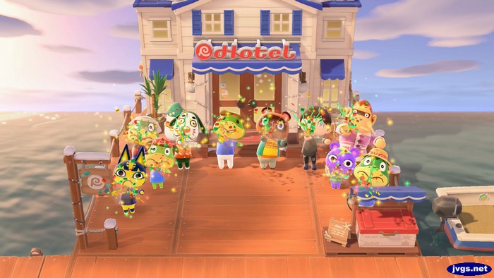 The completion ceremony for the new hotel.