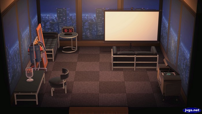 My skyscraper-themed room at the hotel. It's Room 5.