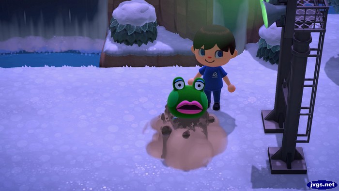 Jambette after falling into a pitfall. Oops.