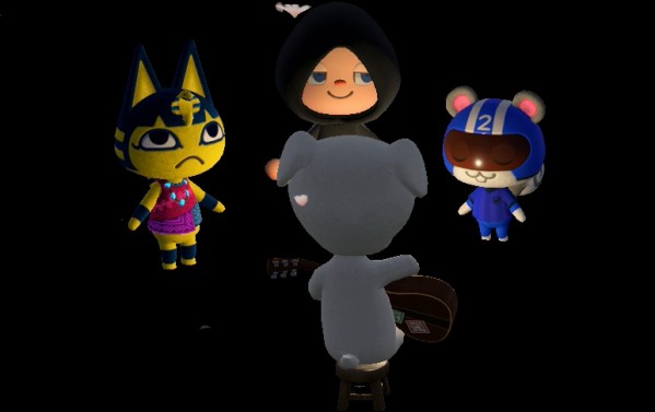 K.K. Slider performs for Ankha, Jeff, and Agent S.