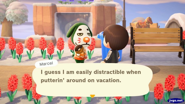 Marcel: I guess I am easily distractible when putterin' around on vacation.