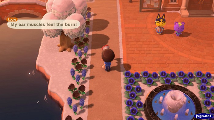 Louie, off-screen: My ear muscles feel the burn!