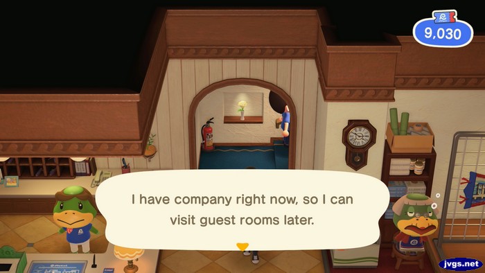 I have company right now, so I can visit guest rooms later.